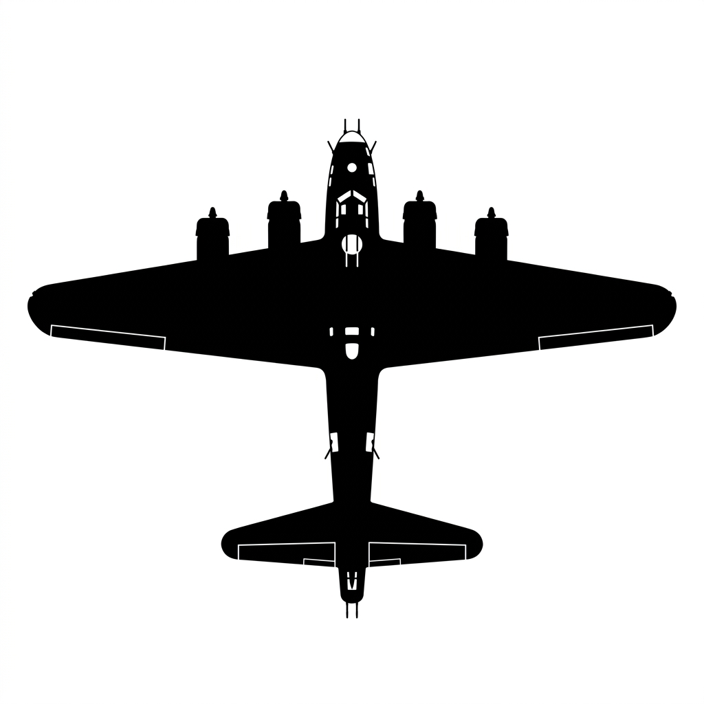 B-17 bomber silhouette