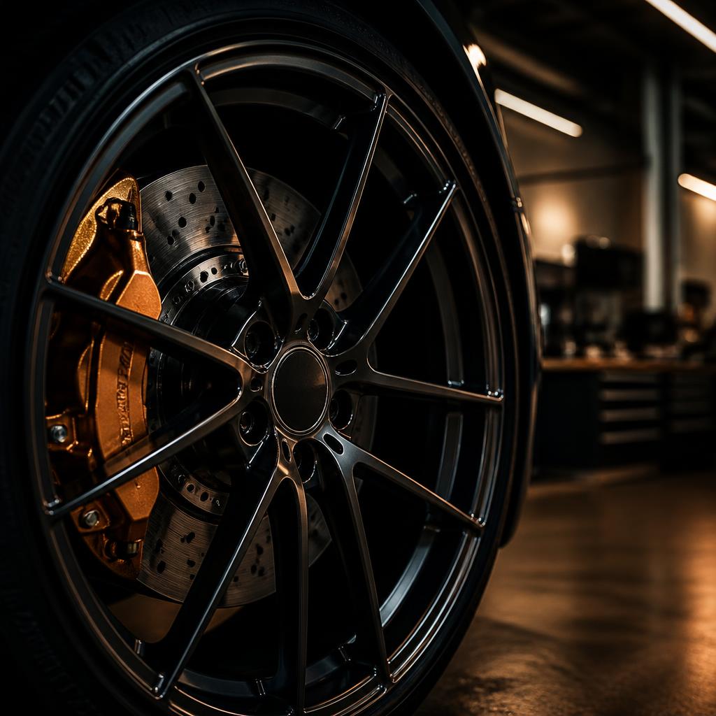 Forged wheel and brake detail