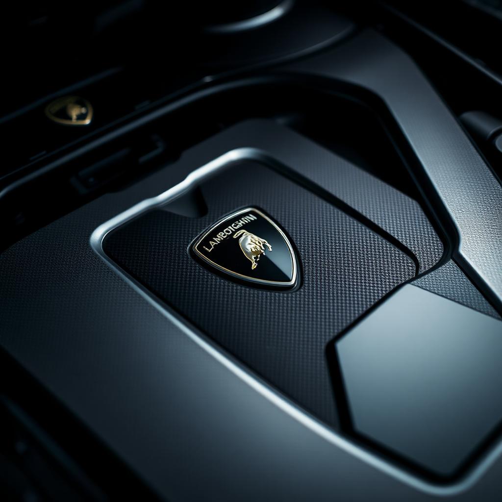 Lamborghini engine bay detail